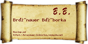 Brünauer Bíborka névjegykártya
