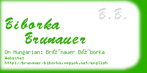 biborka brunauer business card